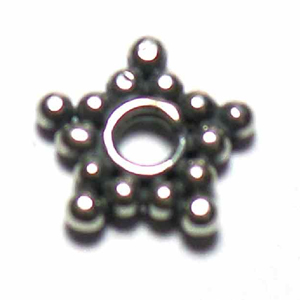 Flat Daisy Spacer bali silver bead