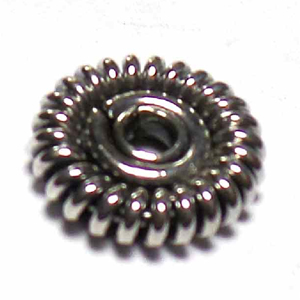 Flat Daisy Spacer bali silver bead