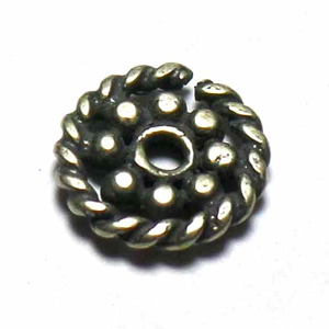 Flat Daisy Spacer bali silver bead