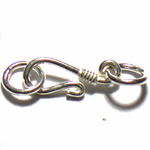 Hook Clasps bali silver bead