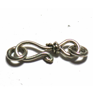 Hook Clasps bali silver bead