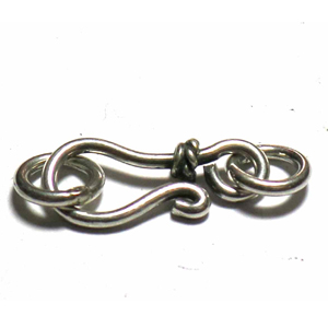 Hook Clasps bali silver bead