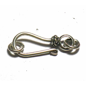 Hook Clasps bali silver bead