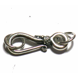 Hook Clasps bali silver bead