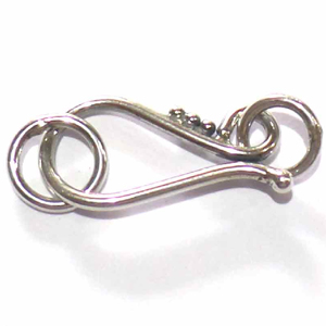 Hook Clasps bali silver bead