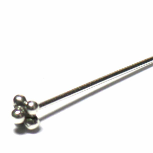 Head Pins bali silver bead