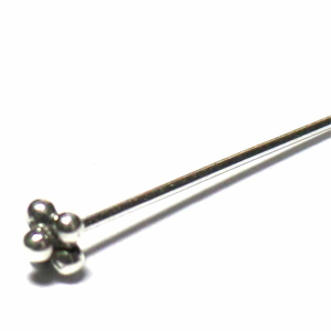 Head Pins bali silver bead