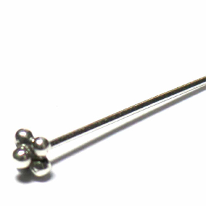 Head Pins bali silver bead