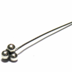 Head Pins bali silver bead