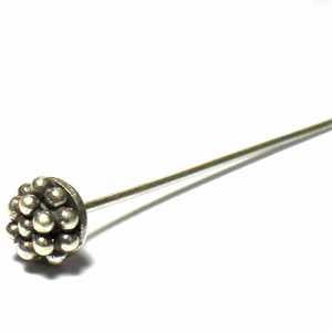 Head Pins bali silver bead