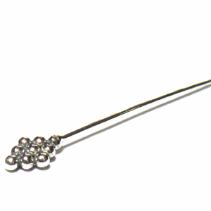 Headpins Antique bali silver bead