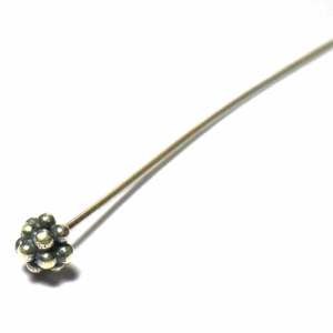 Headpins Antique bali silver bead