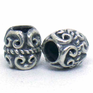 Large Hole Bead Casting bali silver bead