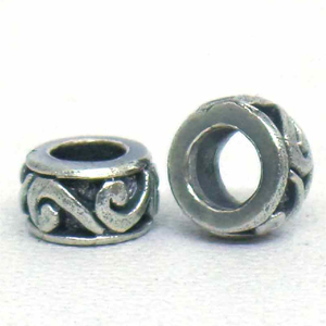 Large Hole Bead Casting bali silver bead