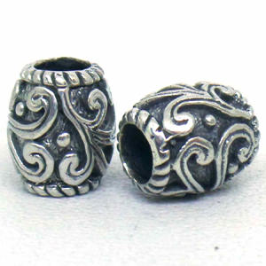 Large Hole Bead Casting bali silver bead