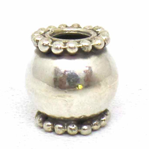 Large Hole Bead Handmade bali silver bead