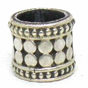 Large Hole Bead Handmade bali silver bead