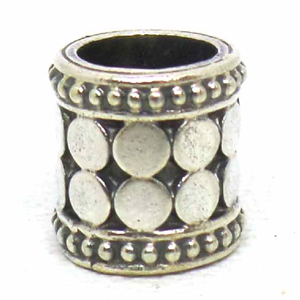 Large Hole Bead Handmade bali silver bead