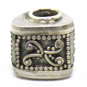 Large Hole Bead Handmade bali silver bead