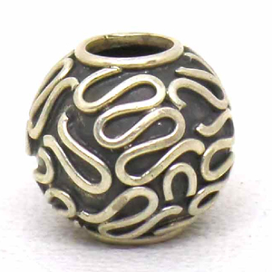 Large Hole Bead Handmade bali silver bead