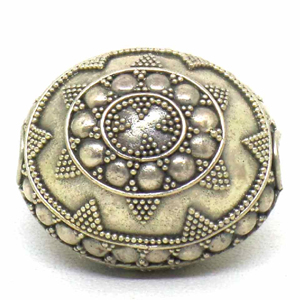 Large Hole Bead Handmade bali silver bead