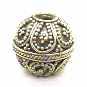 Large Hole Bead Handmade bali silver bead