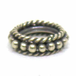 Large Hole Bead Handmade bali silver bead