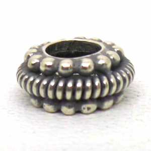 Large Hole Bead Handmade bali silver bead