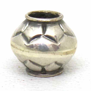 Large Hole Bead Handmade bali silver bead