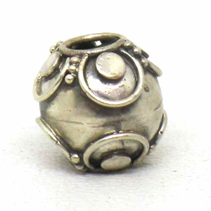 Large Hole Bead Handmade bali silver bead