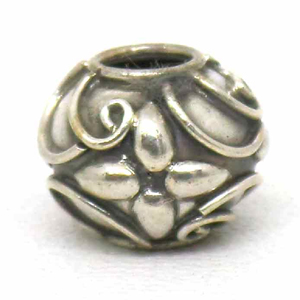 Large Hole Bead Handmade bali silver bead