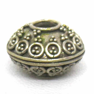 Large Hole Bead Handmade bali silver bead