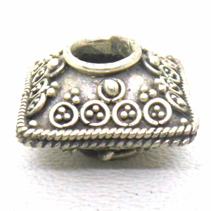 Large Hole Bead Handmade bali silver bead