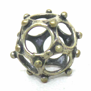 Large Hole Bead Handmade bali silver bead