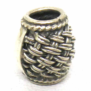 Large Hole Bead Handmade bali silver bead