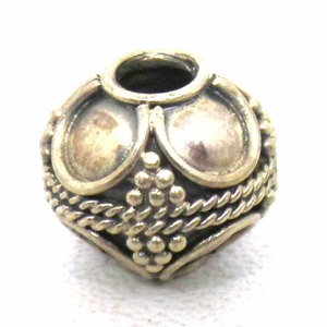 Large Hole Bead Handmade bali silver bead