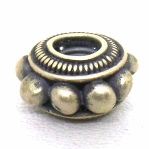 Large Hole Bead Handmade bali silver bead