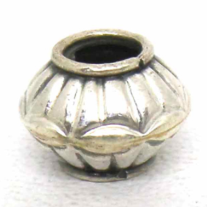 Large Hole Bead Handmade bali silver bead