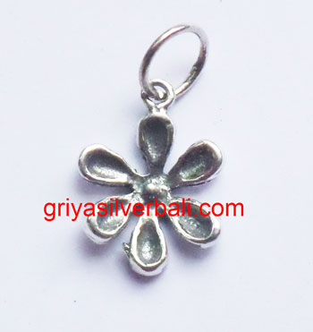 Lotus And Flowers bali silver bead