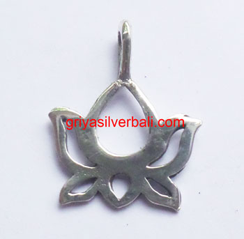 Lotus And Flowers bali silver bead