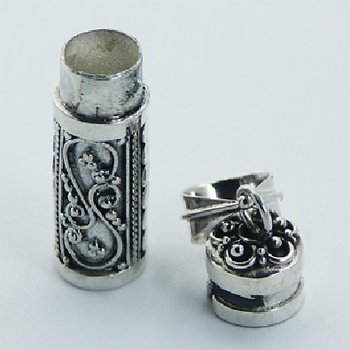 Silver Prayer Boxes bali silver bead