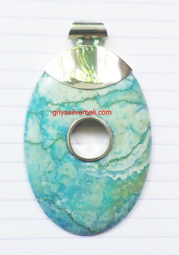 Pendant Shell bali silver bead