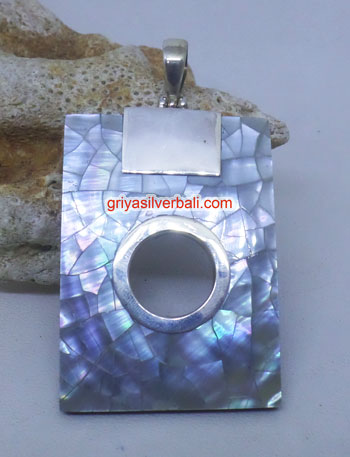 Pendant Shell bali silver bead