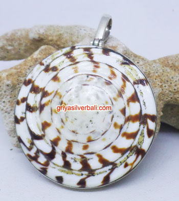 Pendant Shell bali silver bead