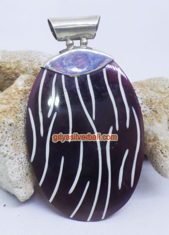 Pendant Shell bali silver bead