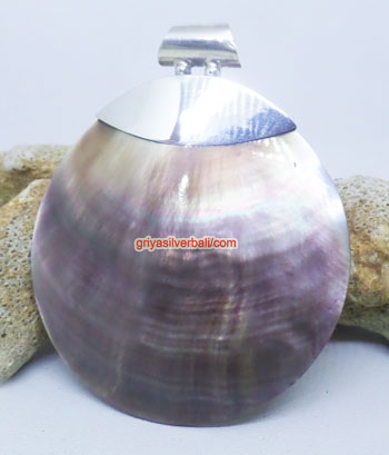 Pendant Shell bali silver bead