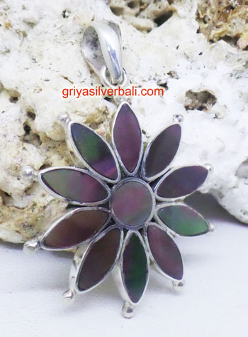 Pendant Shell bali silver bead