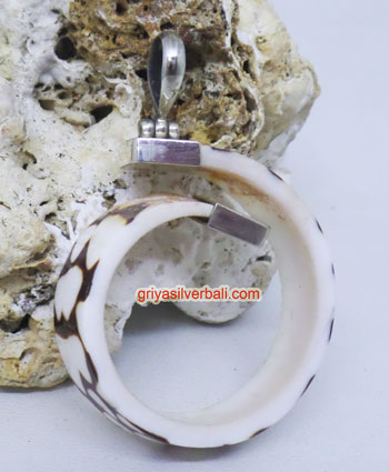 Pendant Shell bali silver bead