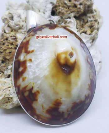 Pendant Shell bali silver bead