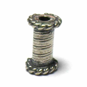 Pipe And Barrel bali silver bead